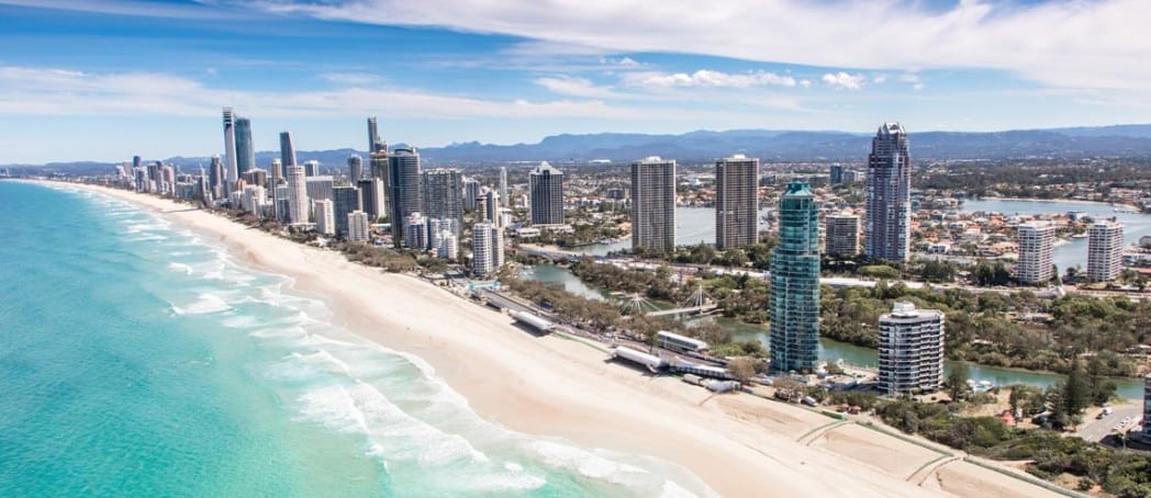 Gold Coast beaches aerial