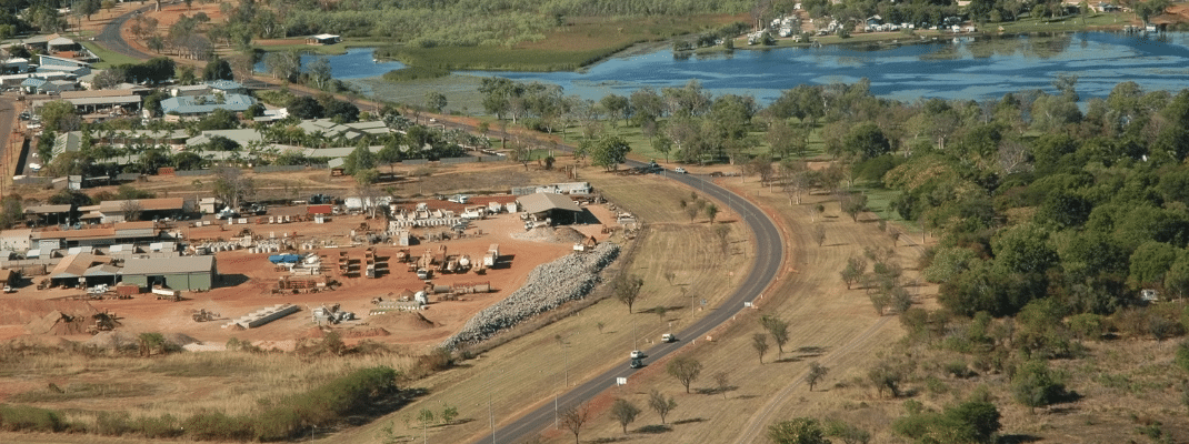 Aerial view of Kununurra, Western Australia