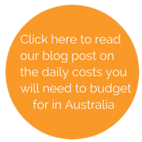 Blog post on daily cost for travelling in Australia