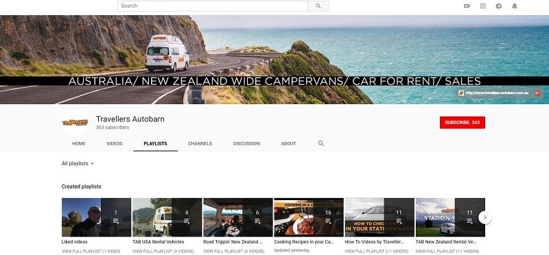 Travellers Autobarn Youtube Channel