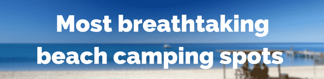 campsites on the beach australia 