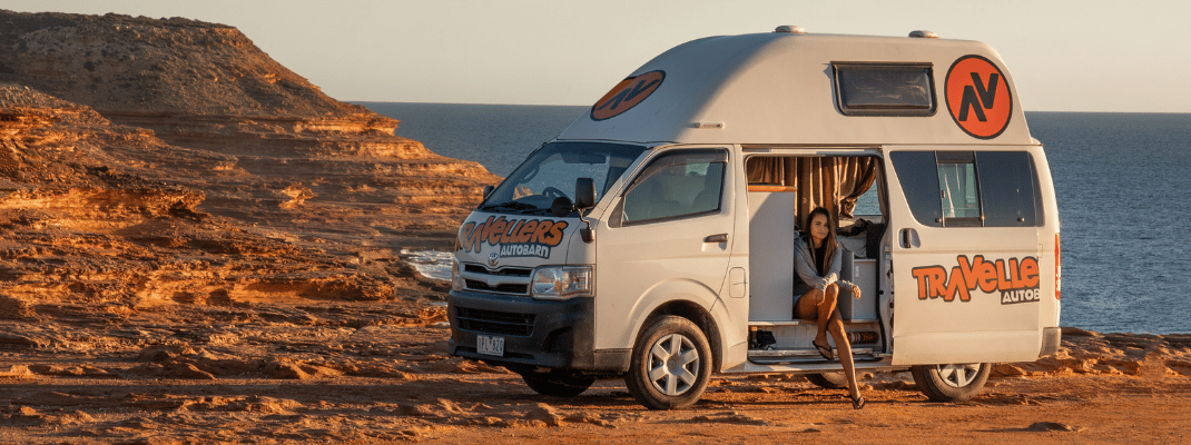 Campervan on South Australia coastline