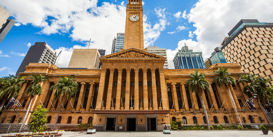 City Hall in Brisbane Australia from King George Square