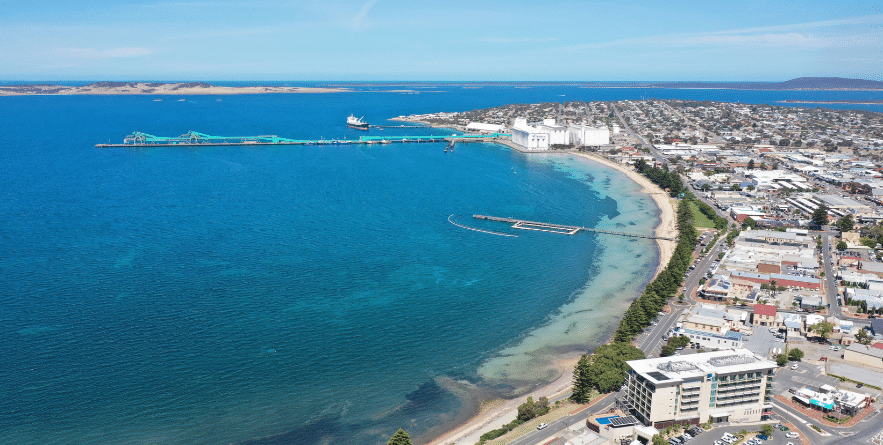 Aerial view of Port Lincoln, South Australia