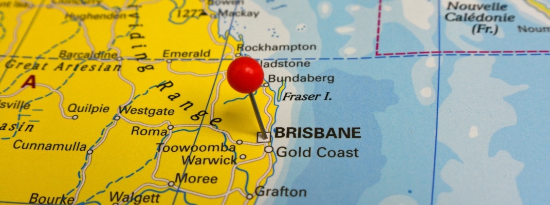 Map of Brisbane, Australia